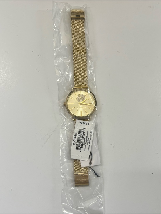 NEW Michael Kors Portia Women\'s Stainless Steel Bracelet Watch in Gold Mesh main image 4